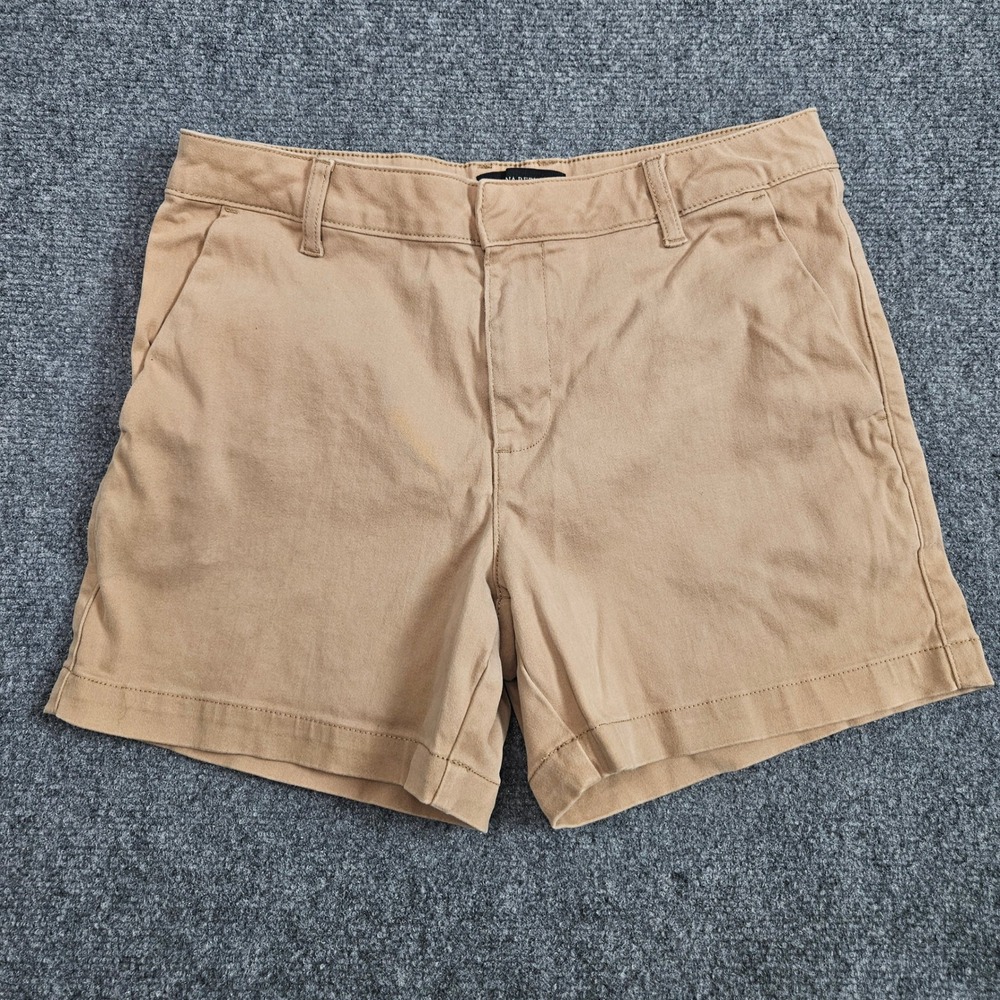 Banana Republic Chino Shorts Womens 10 Khaki Tan Stretch Cotton Casual Summer